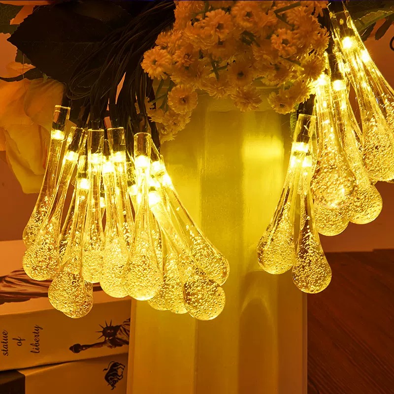 7m 50 Led Damla 8 Fonksiyonlu Solar Panelli-Gün Işığı - görsel 2