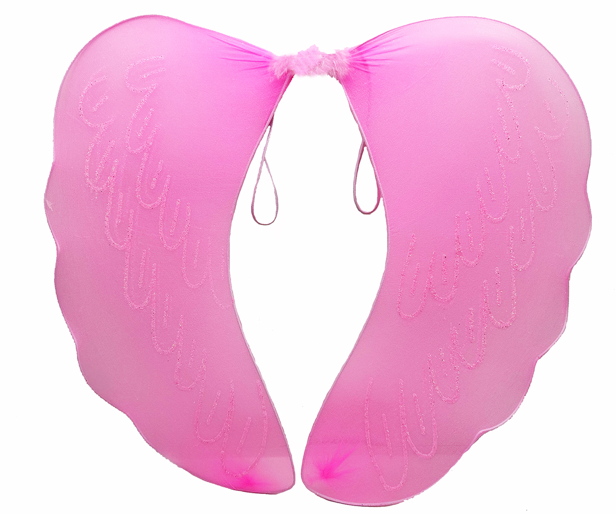 Pembe Renk Ortası Pembe Tüylü Tül Peri Kanadı 40x50 cm - görsel 2